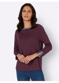 Classic Basics Damen Langarmshirt "U-Boot-Shirt", rot, Gr. 54, gemustert, mehrfarbig, bedruckt, 100% Baumwolle, Shirts