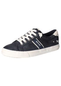 Mustang Shoes Herren Slip-On Sneaker, Gr. 42, blau, Lederimitat, sportlich, Schuhe, mit stylischem Seitenstreifen, Freizeitschuh, Halbschuh,
