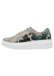 DOGO Damen Plateausneaker "Myra Bear With A Balloon Damen Sneaker / Female", Gr. 39, grün, Lederimitat, Schuhe, Vegan
