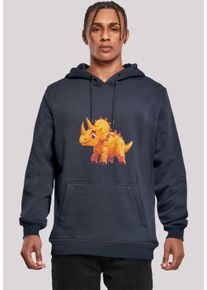 F4NT4STIC Herren Kapuzenpullover "Süßer Triceratops Dinosaurier", blau, casual, Gr. XXL, Obermaterial: 65% Baumwolle, 35% Polyester, Pullover,