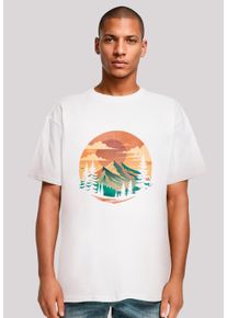 F4NT4STIC Herren T-Shirt "Sonnenuntergang Berglandschaft", weiß, casual, Gr. 5XL, Obermaterial: 100% Baumwolle, Shirts, Premium Qualität