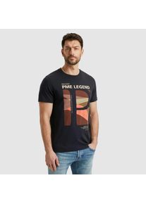 PME-Legend PME LEGEND Herren T-Shirt "Short sleeve r-neck single jersey", grau, casual, Gr. L, bedruckt, Jersey, Obermaterial: 100% Baumwolle, Shirts, mit Logo