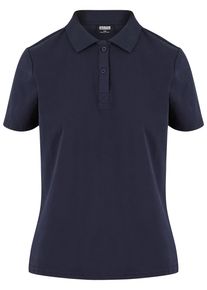 Urban Classics Damen Poloshirt "Urban Classics Ladies Sorona Polo Tee", blau, klassisch, Gr. 5XL, unifarben, 70% Baumwolle, 30% Polyester (Sorona),
