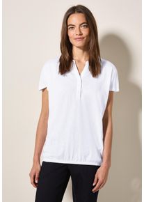 Cecil Damen Tunikashirt, weiß, casual, Gr. XL, unifarben, Web, 100% Baumwolle, Shirts, aus reiner Baumwolle