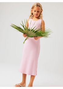 name it Mädchen Jerseykleid "NKFJALGOS XSL MAXI TANK DRESS", pink, casual, Gr. 164, unifarben, Rippware, Obermaterial: 95% Baumwolle, 5% Elasthan,