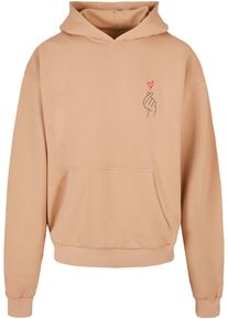 Merchcode Herren Kapuzensweatshirt "Merchcode Herren K Heart Ultra Heavy Hoody", beige, Gr. XXL, 100% Baumwolle, Sweatshirts