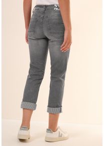 Cecil Damen Comfort-fit-Jeans, grau, casual, Gr. 36, unifarben, Jeans, 78% Baumwolle, 20% Polyester, 2% Elasthan, Jeans, softer Materialmix