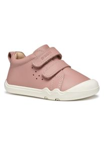 Geox Kinder Sneaker "B STEPPIEUP GIRL", Gr. 25, rosa, Nappaleder, sportlich, Schuhe, Sneaker, Klettschuh, Babyschuh mit modischer Perforierung