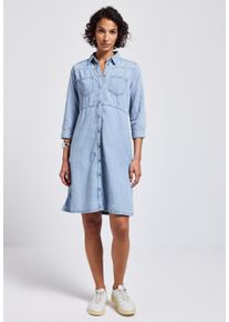 Street One Damen Jeanskleid, blau, casual, Gr. 40, unifarben, Web, Stoff, Jeans, 50% Baumwolle, 50% Lyocell, Kleider, knielang