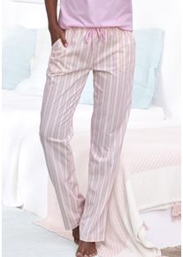 Vivance Dreams Damen Pyjamahose, Gr. 32, bunt, Single Jersey, Obermaterial: 100% Baumwolle, gestreift, modisch, Hosen, mit zartem Streifenmuster