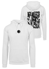 MisterTee Herren Kapuzensweatshirt "MisterTee Herren Game Of The Week Hoody", weiß, Gr. XS, bedruckt, 100% Baumwolle, Sweatshirts
