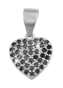 Adelia´s ADELIA ́S Damen Ketten-Anhänger "Neuheit 2025 - stilvoller Herz Anhänger aus 925 Sterling Silber", Silber 925 (Sterlingsilber), schwarz, Silber 925