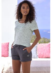 Vivance Dreams Damen Shorty, Gr. 32, grün, Single Jersey, Obermaterial: 90% Viskose, 10% Polyester. Unterteil: 100% Baumwolle, meliert,