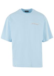 2Y STUDIOS Herren T-Shirt "2Y Studios Herren 2Y Good Vibes Only Oversize Tee", blau, casual, Gr. S, bedruckt, 100% Baumwolle, Shirts