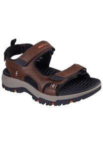 Skechers Herren Sandale "PREWITT-RIGDON", Gr. 41, braun, Lederimitat, Textil, kontrastfarbene Details, casual, Schuhe, Trekking Sandale,
