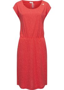 Ragwear Damen Shirtkleid "Lilithe", rot, casual, Gr. M, 50% Baumwolle, 50% Modal, Kleider, stylisches Sommerkleid mit Alloverprint