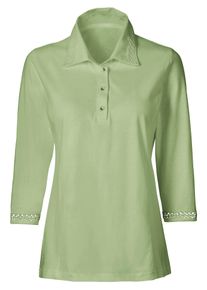 CLASSIC Damen Poloshirt "Shirt", grün, Gr. 40, unifarben, 50% Baumwolle, 50% Modal, Shirts
