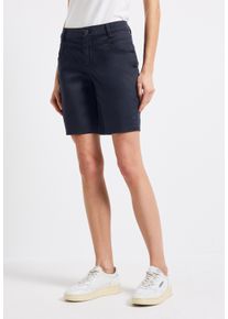 Street One Damen Bermudas, blau, casual, Gr. 46, unifarben, Web, 97% Baumwolle, 3% Elasthan, Hosen, 4-Pocket Style