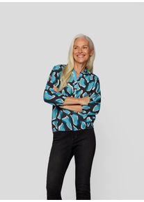 Rabe Damen Klassische Bluse "Bluse", grau, feminin, Gr. 46, gemustert, 85%Viskose 15%Polyamid, Blusen
