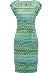 Ragwear Damen Sommerkleid "Taggien Print", blau, casual, Gr. M, Material: 95% Viskose, 5% Elasthan, Kleider, Leichtes, bequemes Midikleid mit Muster