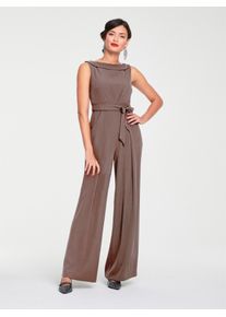 Heine Damen Overall, grau, Gr. 46, unifarben, 98% Polyester, 2% Elasthan, Overalls