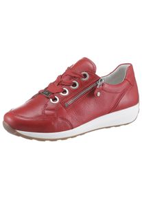 Ara Damen Sneaker "OSAKA", Gr. 5,5, rot, Leder, sportlich, Schuhe, Freizeitschuh, Halbschuh, Schnürschuh in bequemer Schuhweite G
