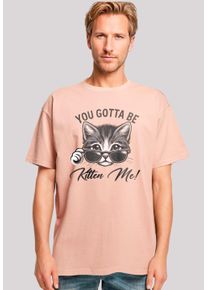 F4NT4STIC Herren T-Shirt "Kätzchen You Gotta Be Kitten Me", gelb, casual, Gr. S, Obermaterial: 100% Baumwolle, Shirts, Premium Qualität
