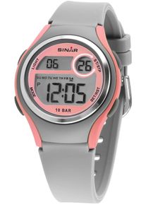 SINAR Damen Chronograph, grau, Armbanduhren, Armbanduhr, Quarzuhr,Digitaluhr,Damen, Jugendliche,bis 10 bar wasserd.