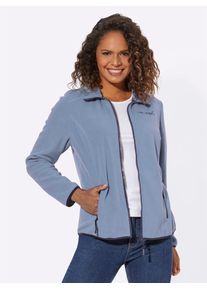 Casual Looks Damen Fleecejacke, blau, Gr. 52, unifarben, 100% Polyester, Jacken