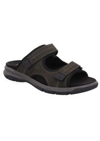 Rohde Herren Pantolette "PALERMO", Gr. 46, grün, Nubukleder, klassisch, Schuhe, Sommerschuh, Urlaubschuh, Strandschuh mit Klettriemchen