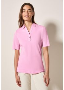 Cecil Damen Poloshirtcherry blossom pink, casual, Gr. XXL, unifarben, Web, 100% Baumwolle, Shirts, aus reiner Baumwolle