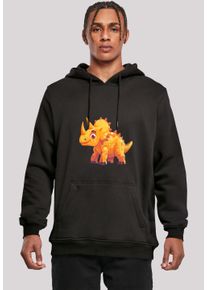 F4NT4STIC Herren Kapuzenpullover "Süßer Triceratops Dinosaurier", schwarz, casual, Gr. XXL, Obermaterial: 65% Baumwolle, 35% Polyester, Pullover,