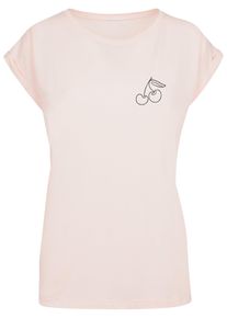 Merchcode Herren T-Shirt "Merchcode Damen Ladies Cherry T-Shirt", pink, casual, Gr. XL, bedruckt, 100% Baumwolle, Shirts