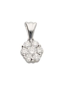 Adelia´s ADELIA ́S Damen Ketten-Anhänger "Damen 585 Weißgold Anhänger mit Diamant Brillant Ø 4,5 mm", 0,13 ct VVS = sehr sehr kleine Einschlüsse, Gold, silber,