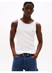 Tommy Jeans Herren Tanktop "TJM XSLIM CLSSC FLAG RIBBED TANK", beige, casual, Gr. XL, Single Jersey, Rippware, Obermaterial: 73% Baumwolle, 27%
