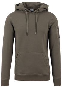 Urban Classics Herren Sweatshirt "Urban Classics Herren Sweat Bomber Hoody", grün, Gr. M, unifarben, 65% Baumwolle, 35% Polyester, Sweatshirts