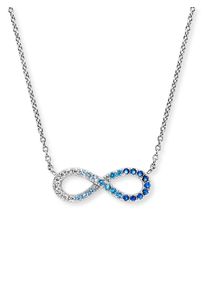 Engelsrufer Damen Kette mit Anhänger "Yin Yang Infinity Ocean Shade", Silber 925 (Sterlingsilber), L: 44cm B: 1,33mmsilberfarben, kristallweiß,