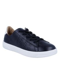 Richter Kinder Sneaker "1893 WMS: mittel", Gr. 38, schwarz-weiß, Leder, sportlich, Schuhe, Schnürschuh im cleanen Look, Größenschablone zum Download