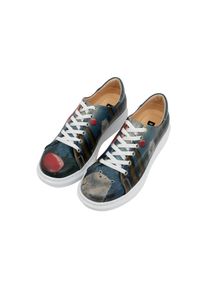 DOGO Damen Plateausneaker "Myra Bear With A Balloon Damen Sneaker / Female", Gr. 38, blau, Lederimitat, Schuhe, Vegan