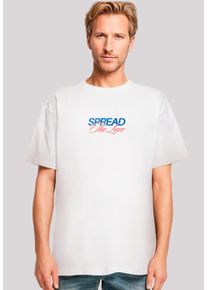 F4NT4STIC Herren T-Shirt "Spread The Love Valentinstag Streetwear Front", weiß, casual, Gr. XL, Obermaterial: 100% Baumwolle, Shirts, Premium Qualität