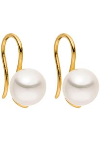 PURELEI Damen Paar Ohrhaken "Schmuck Geschenk Pure Pearl Ohrringe, 23171", Edelstahl-Perlen, gold, Edelstahl, Perlen, Ohrringe, mit Muschelperle