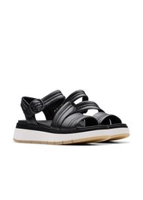 Clarks Damen Sandale "Tuscan Strap", Gr. 36, schwarz, Leder, sportlich, Schuhe, Sandalette, Flats, Sommerschuh mit Plateausohle