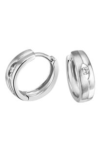 Firetti Damen Paar Creolen "Schmuck Geschenk Silber 925 Ohrschmuck glitzernd", Silber 925 (Sterlingsilber), silber, Silber 925 (Sterlingsilber),