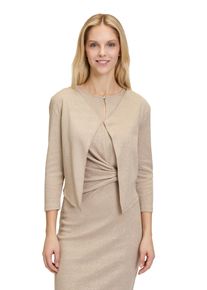 Cartoon Damen Strickjacke "Cartoon Shirtjacke mit 3/4 Arm"nature, silber, casual, Gr. 40, Obermaterial: 76% Baumwolle, 15% Polyester, 9% Polyester