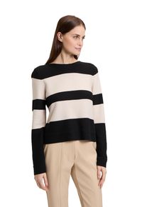 Betty Barclay Damen Strickpullover "Betty Barclay Feinstrickpullover mit Streifen", schwarz, casual, Gr. 42, Strick, Obermaterial: 60% Baumwolle, 40%