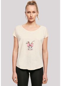F4NT4STIC Damen T-Shirt "Niedlicher Hase mit Schleife", weiß, casual, Gr. XXL, Obermaterial: 100% Baumwolle, Shirts, Premium Qualität