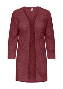 Only Damen Strickjacke "ONLWISTY 7/8 OPEN CARDIGAN KNT", rot, modisch, Gr. S, unifarben, Strick, Obermaterial: 55% Polyacryl, 45% Nylon, Strickjacken