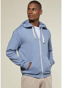 Kangaroos Herren Kapuzensweatjacke, blau, sportlich, Gr. S, unifarben, angeraute Sweatware, Obermaterial: 60% Baumwolle, 40% Polyester, Sweatjacken,