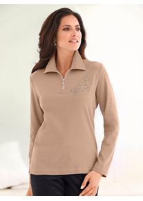 Classic Basics Damen Poloshirt "Poloshirt", beige, Gr. 40, unifarben, 100% Baumwolle, Shirts