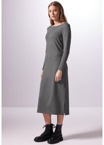Damen Midikleidstormy grau meliert, casual, Gr. 38, STREET ONE STUDIO, unifarben, Stoff, 60% Polyester, 33% Viskose, 6% Nylon, 1% Elasthan, Kleider,